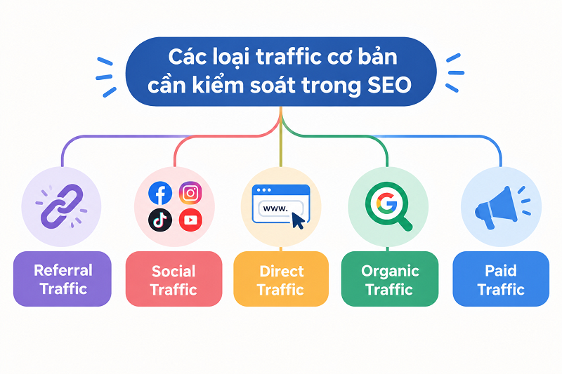 Các loại traffic cơ bản cần kiểm soát trong SEO